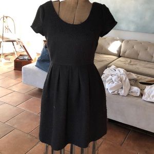 Black fit and flare dress